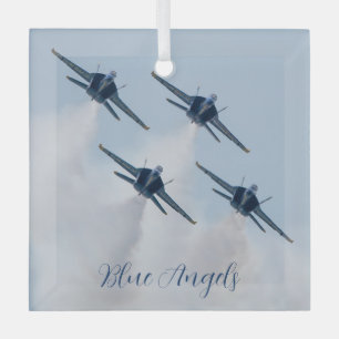 Ornement en verre des Anges Bleus