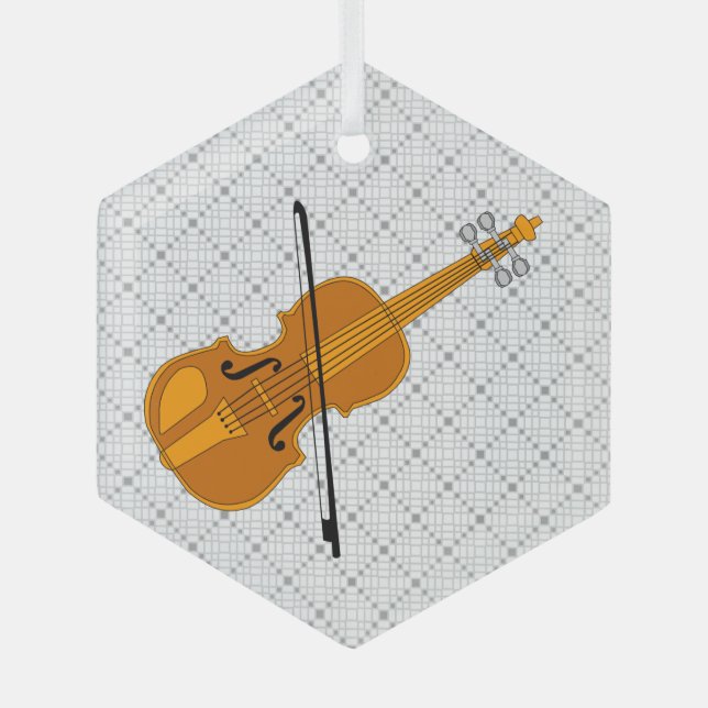 Ornement En Verre Dessin de violon (Recto)