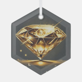 Ornement En Verre Diamant clair noir