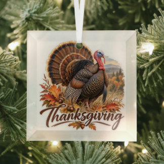 Ornement En Verre Dindon sauvage de Thanksgiving