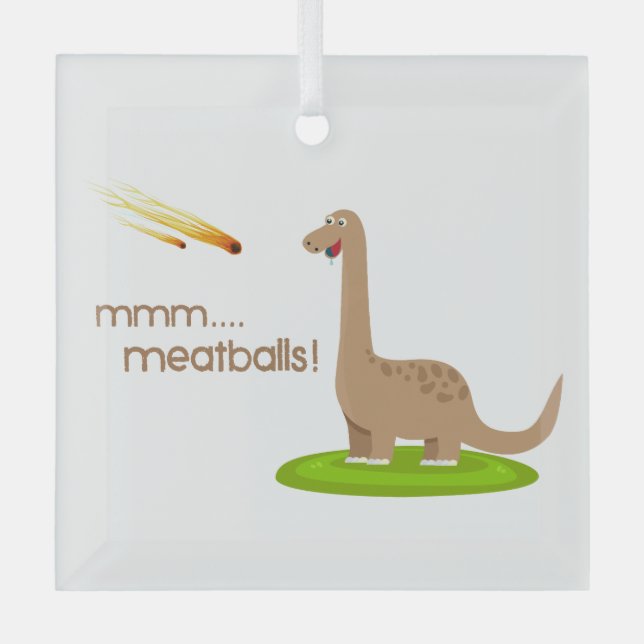 Ornement En Verre Dinosaur Meteor Boules de viande (Recto)
