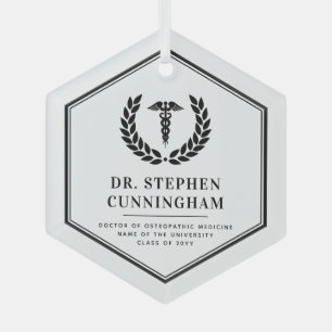 Ornement En Verre Diplôme d'études Médicales personnalisé