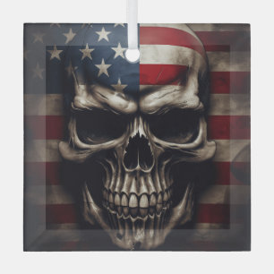 Ornement En Verre Drapeau américain