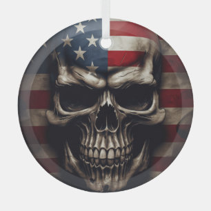 Ornement En Verre Drapeau américain