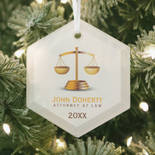 Ornement En Verre Échelles de justice   Droit