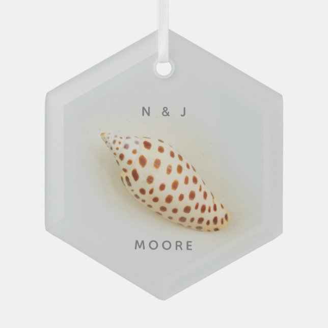 Ornement En Verre Elegant Junonia Beach Shell (Recto)