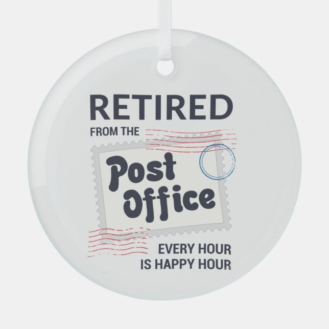 Ornement En Verre Employés retraités de la poste - Gîtes de retraite (Recto)