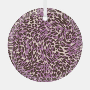 Ornement En Verre Empreinte de léopard, Motif animal classique.