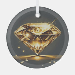 Ornement En Verre Encrusté diamant