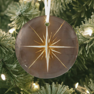 Ornement En Verre Étoile de Noël