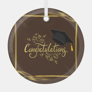 Ornement En Verre Félicitations Diplômé Ornament