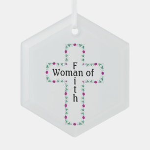 Ornement En Verre Femme de foi