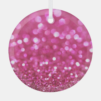 Ornement En Verre Festive Rose foncé : Élégant Abstrait.