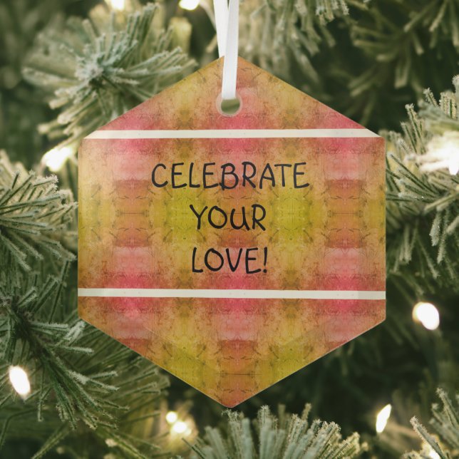 Ornement En Verre Fêtez Votre Amour ! (Insitu)