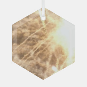 Ornement En Verre Feux d'artifice 15 hexagone en verre