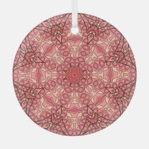 Ornement En Verre Fleur Abstraite Ethnique, Mandalas Sans Seamless.