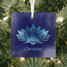 Fleur de Lotus de Galaxie Bleue Cosmique avec nom