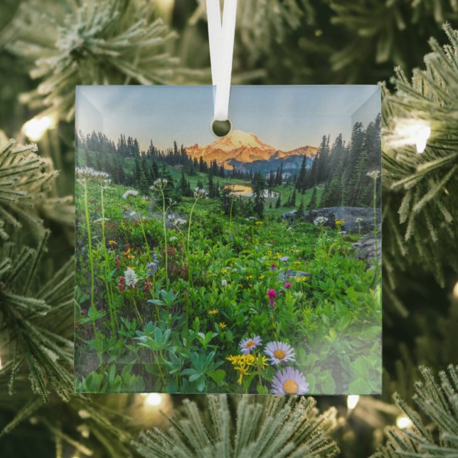 Ornement En Verre Fleurs | Parc national du Mont Rainier (Insitu)