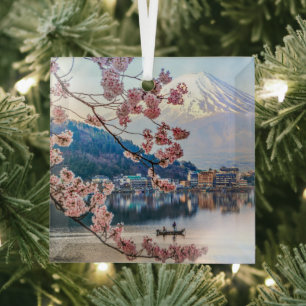 Ornement En Verre Fleurs   Spring Cherry Blossoms Japon