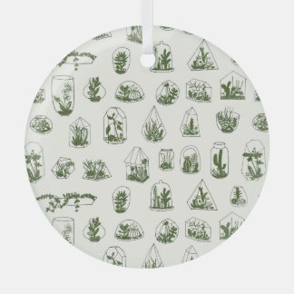 Ornement En Verre Florarium Succulent : Conception géométrique Vinta
