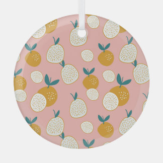 Ornement En Verre Fruits colorés, motif arrière - plan sans soudure.