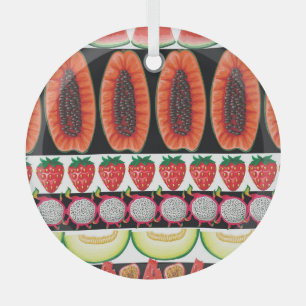 Ornement En Verre Fruits exotiques Motif sans couture tendance