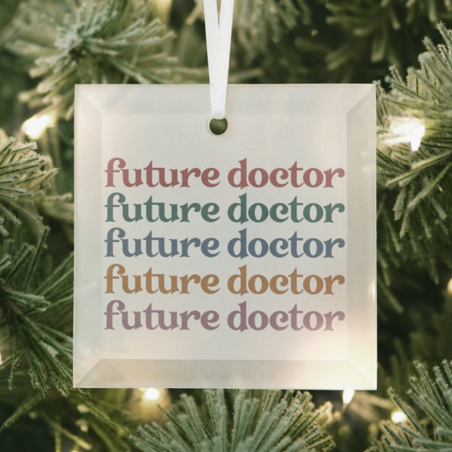 Ornement En Verre Futur Docteur Médicale école Cadeau étudiant (Insitu)
