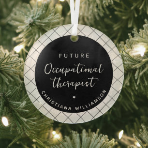 Ornement En Verre Futur Personnalisé OT ergothérapeute Élégant