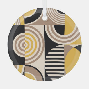 Ornement En Verre Géométrique moderne, motif vintage abstrait