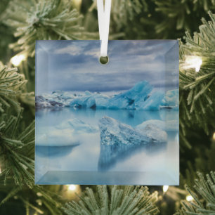 Ornement En Verre Glace et neige   Lagune Jokulsarlon, Islande
