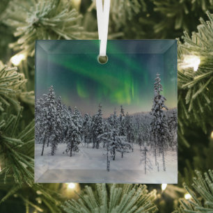 Ornement En Verre Glace et neige   Paysage d'hiver, Finlande