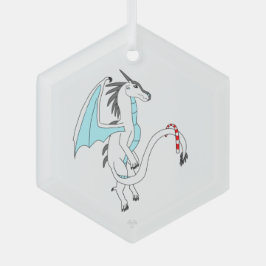 Ornement En Verre Glaciem la dragonne blanche - Art capricieux