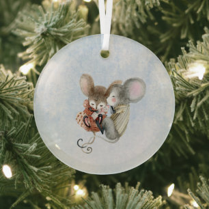Ornement En Verre Glass Ornament - Christmas Mice
