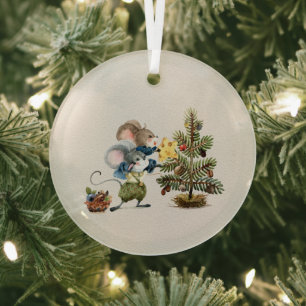 Ornement En Verre Glass Ornament - Christmas Mice