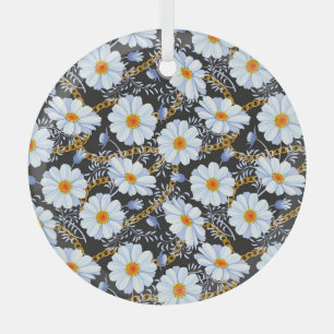 Ornement En Verre Golden Baroque : Floral Chain Texture