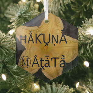 Ornement En Verre Golden Star Hakuna Matata