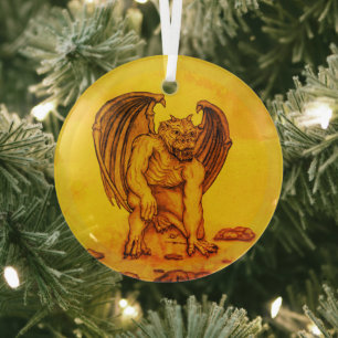 Ornement En Verre Golem Gargoyle