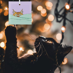Ornement En Verre Good Morning Orange Cat Funny