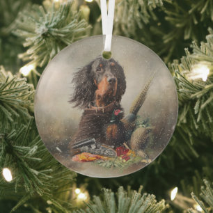 Ornement En Verre Gordon Setter art
