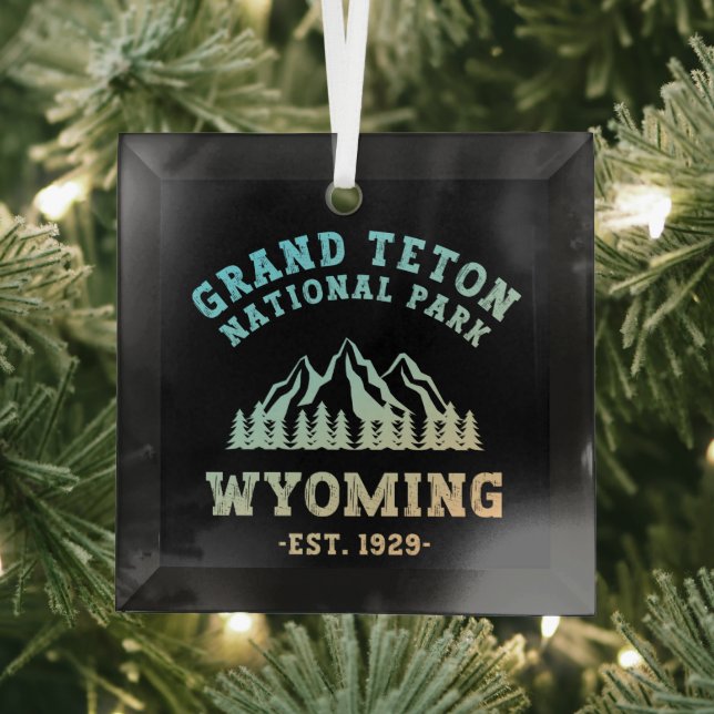 Ornement En Verre Grand Teton National Park Wyoming USA (Insitu)