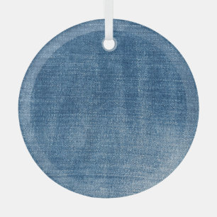 Ornement En Verre Gros plan bleu jean texture