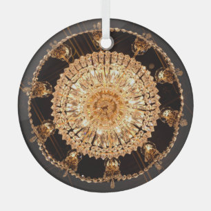 Ornement En Verre Guildhall Elégance : Vue du lustre antique