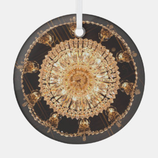 Ornement En Verre Guildhall Elégance : Vue du lustre antique