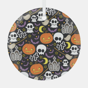 Ornement En Verre Halloween éffrayant : Conception Arrière - plan à