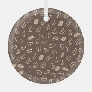 Ornement En Verre Haricots de café : Doodon de dessin Vintage