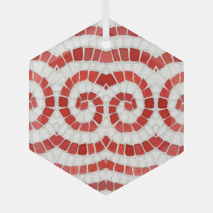 Ornement en verre Hexagon IONIQUE ROUGE