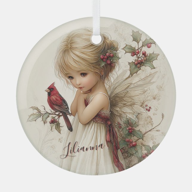 Ornement En Verre Holly-Kissed Enchantment (Recto)