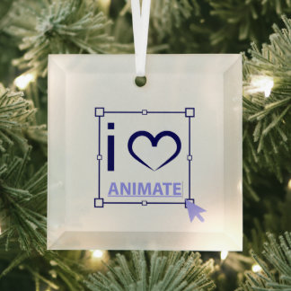 Ornement En Verre I Love Animate