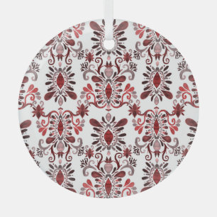 Ornement En Verre Ikat Aquarelle : Tribal Ethnic Seamless.