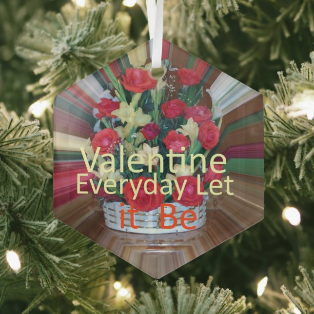 Ornement En Verre Imprimer Saint-Valentin (Insitu)